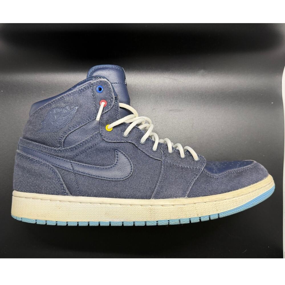 Nike Air Jordan 1 Retro High Family Forever Shoes Men Size 10.5 Blue Denim